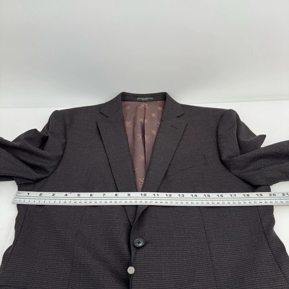 John Varvatos Bleecker-NN Wool 2-Piece Suit - NWT Size 40S 33S Brown MSRP $595